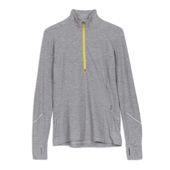 Lululemon Gray Race Your Pace Zip Long Sleeve Running Shirt Women’s Size 2 - Picture 1 of 11